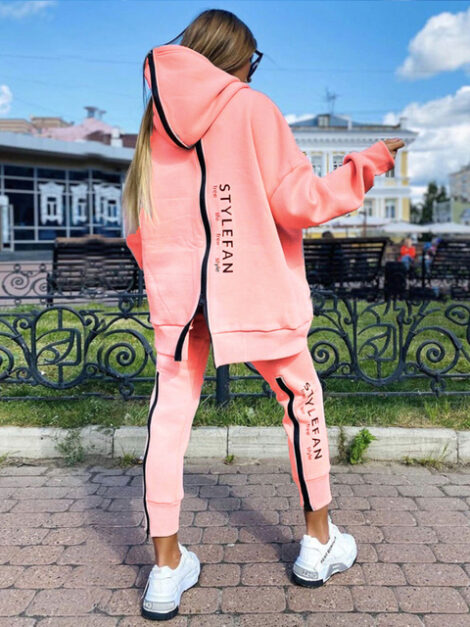 Womens Cotton Tracksuit Set Long Sleeve Hoodie And Pants With Letter Print,  Casual Oversized Sweat Suit S XL From Lilyclothing, $20.11